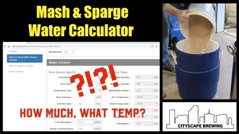 measuring mash thickness|mash temperature calculator.